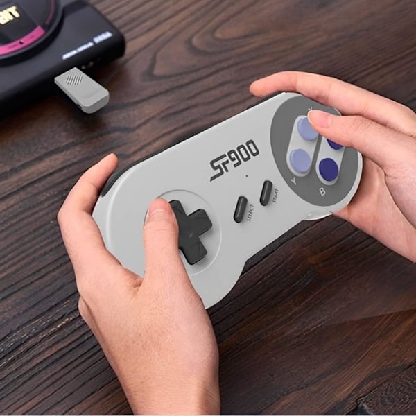 2 stk Trådløs USB SNES Controller, kiwitatá 2.4GHz Genopladelig Klassisk SNES USB PC Spil Pad Controller med Modtager til Windows PC MAC & RetroPie