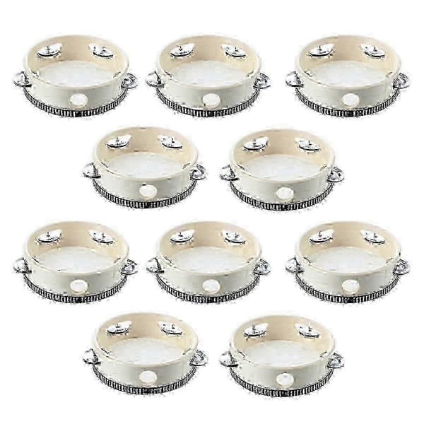 10 pcs Musical Tambourines Tambourine Drum Round Percussion