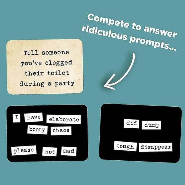 Ransom Notes - Absurdi sanamagneettijuhlapeli, 3+ pelaajaa 25-26