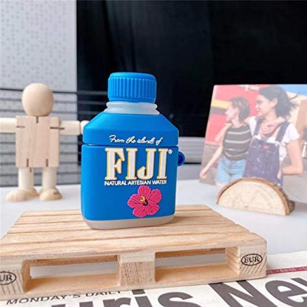 Søt etui for Airpods 1, 2, 3D Fijiwater-design i silikon, beskyttende støtdempende deksel med nøkkelring for Airpods EaREuds
