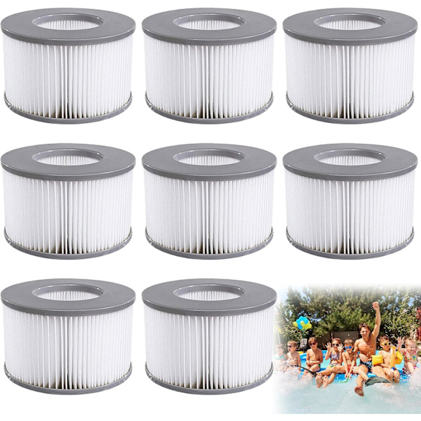 Udskiftnings MSPA Filter, 8 stk. boblebadstilbehør til MSPA boblebad udskiftningsfilterpatron vandfilter filter filter til boblebad filter Co
