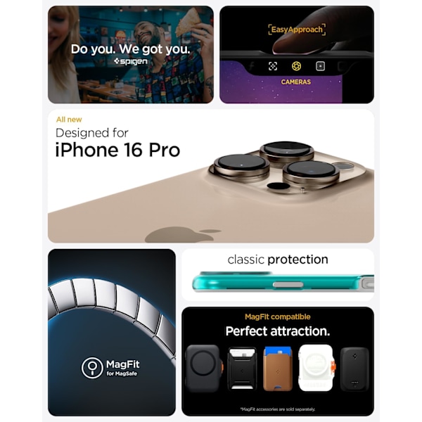 Spigen Fodral för iPhone 16 Pro Max, Classic C1 MagFit Designad för Apple iPhone 16 Pro Max - Bondi Blå Bondi Blue iPhone 16 Pro
