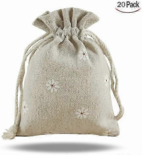 20 kpl hamppupellavapusseja, juuttipusseja kiristysnauhalla 13*18cm