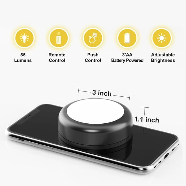 LED Spotlight 6 pcs with 2 Remote Controls RGB Design many colors black