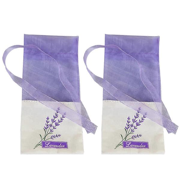 50 stk. tomme lavendelposer Blomsterprint Duftpose Brevpose til afslappende søvn Light purple 25pcs