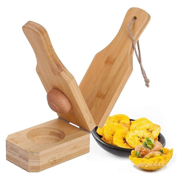 Deilig bananchips og kopper tre banankakeknuser Tostones-kopper