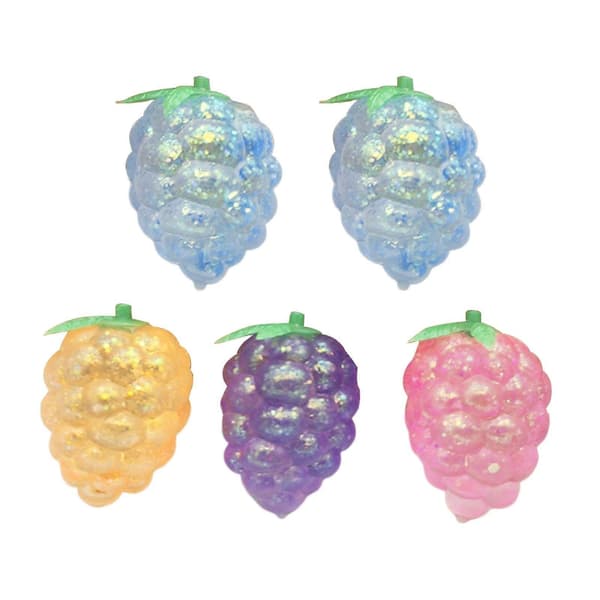 1-5 stk. Glitter Drueformet Klemmelegetøj – Blødt Elastisk TPR – til Afstressning Random 5pcs