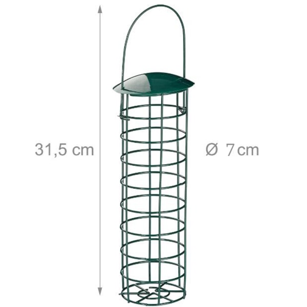 Vildt dyrehjerte | Sutball holder - hængende fuglefoder med rustfrit stålnet, suet ball feeder