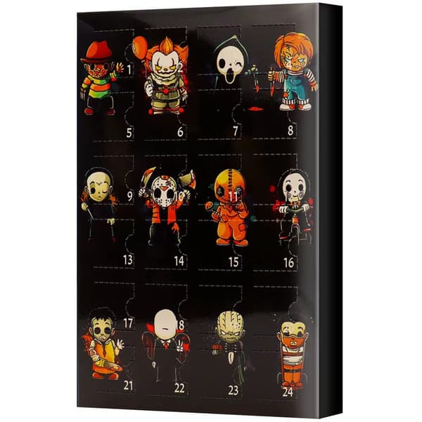 Horror Atmosphere Halloween Blind Box med 24 gotiske adventskalender-overraskelser, Blind Box Størrelse A
