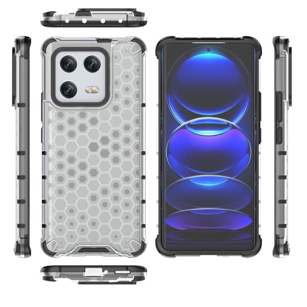 Xiaomi 13 Pro 5G Deksel Støtsikkert Honeycomb Tekstur Hvit 40
