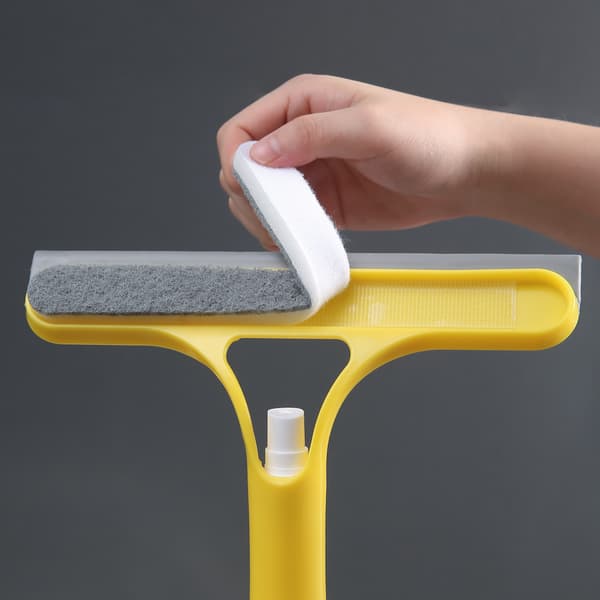 3-in-1 Window Squeegee with Removable Microfiber Cloth Heavy Duty Plastic Bathroom Cleaner