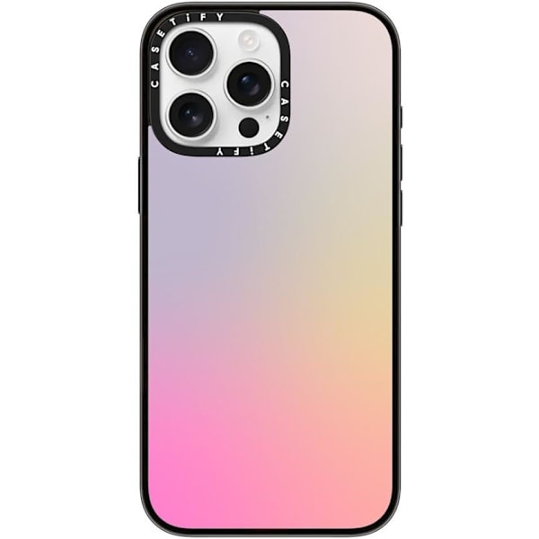 Kompakt iPhone 16 Pro Max Deksel [Lettvekt / 1,2 m 2X Militær Grad Fallbeskyttelse/Slank] - Kirsebær - Klar Svart Pastel Gradient iPhone 16 Pro Max
