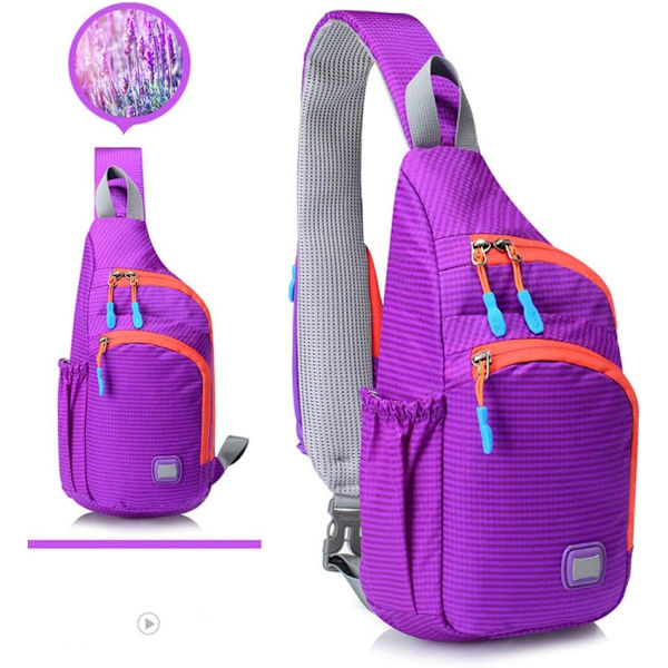 Liten Sling Ryggsäck Vattentät Unisex Axelväska Bröst Korsa Ryggsäck