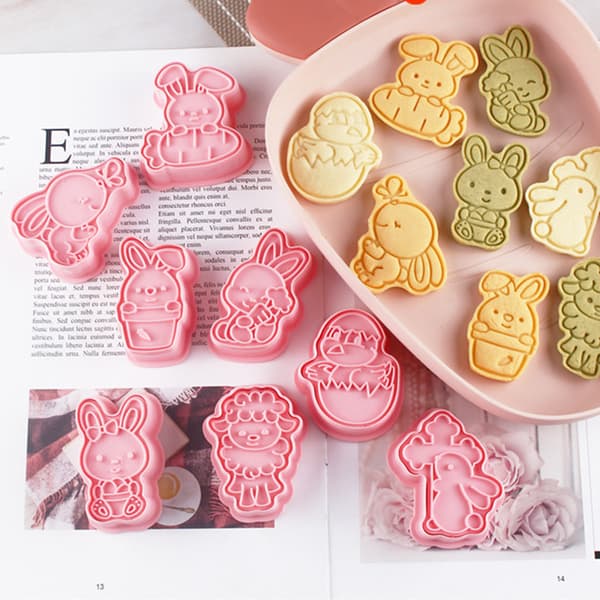 3D Easter Cookie Molds Reusable DIY Fondant Cake Candy Biscuit Cutter Practical Kitchen Baking Gadget