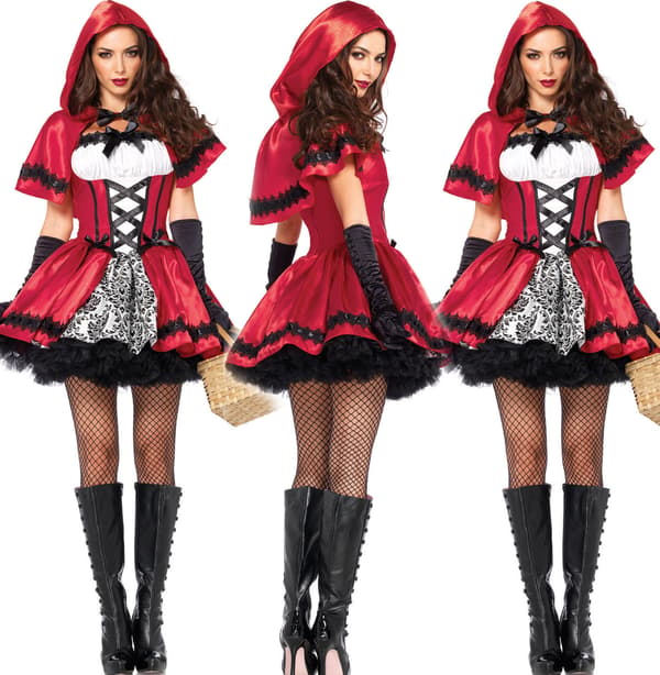 Halloween-satu Punahilkka cosplay-asut L