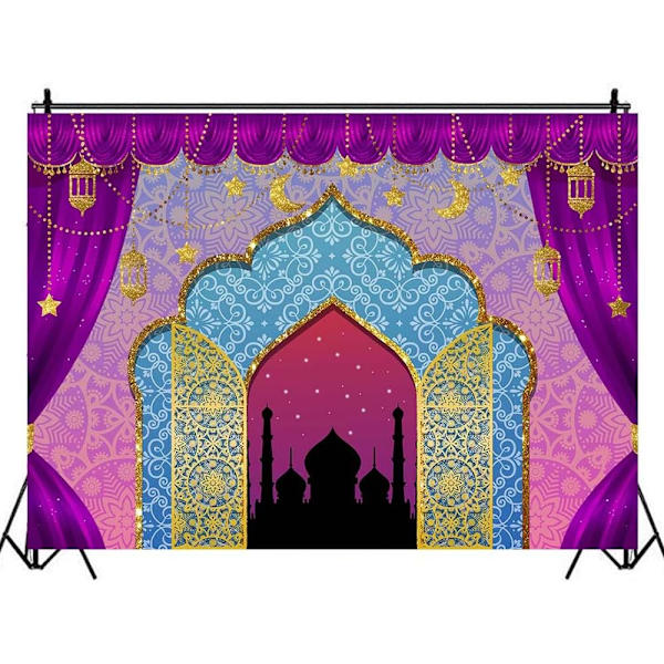 7X5FT Arabian Nights Magic Genie Tema Fotografi Bakgrunn Arab Marokko India Bollywood Fest Bakgrunn Foto Baby Shower Dekorasjon Banner