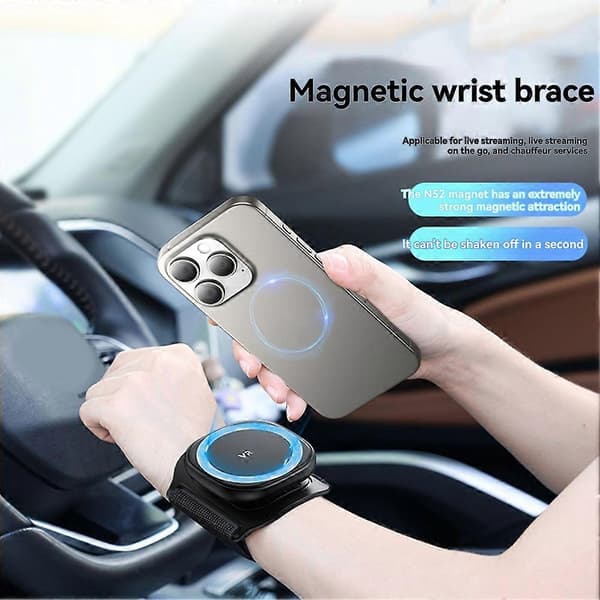 Bärbart handledsmagnetiskt telefonställ Flexibelt verktygsställ Smartphone-kompatibel silikon Android Bre