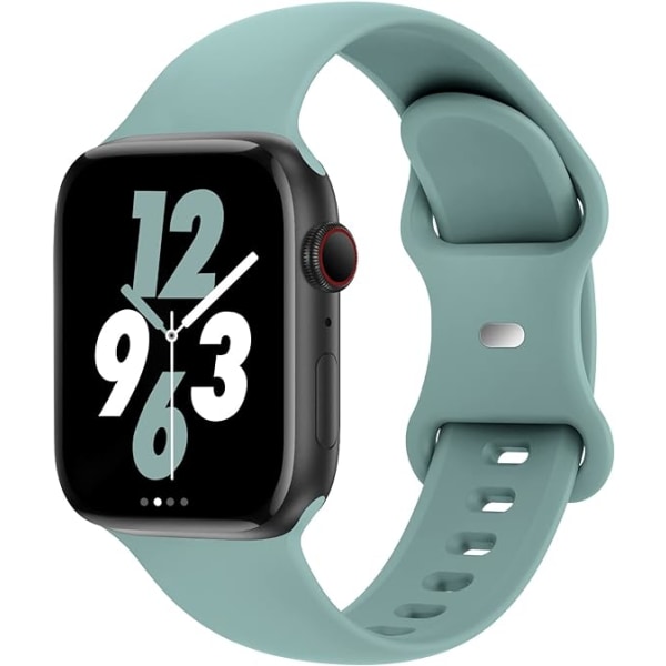 Apple Watch -yhteensopivat rannekkeet 38 mm, 40 mm, 41 mm, Pehmeä silikoninen urheilullinen vaihtohihnojen ranneke naisille ja miehille (Kaktus)