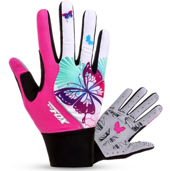 Full Finger Baseball Gloves Softball Gloves Cycling Gloves Bike Mittens Pink