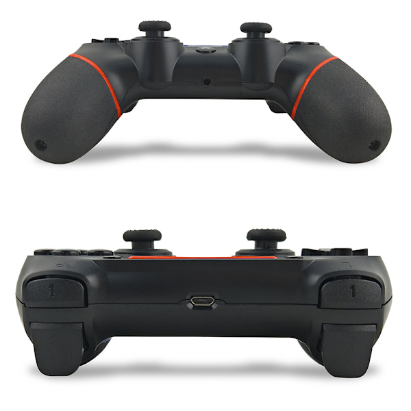 PS4-ohjain Langaton ohjain Peliohjain Dual Vibrationilla ja 3,5 mm:n liittimellä - musta punainen