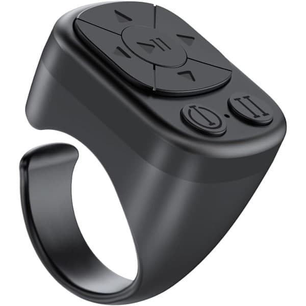 TikTok Ring Remote Control - Bluetooth Remote Control for iPhone and iPad, Camera Button, Video and Music, Compatible with iOS and Android black black s black