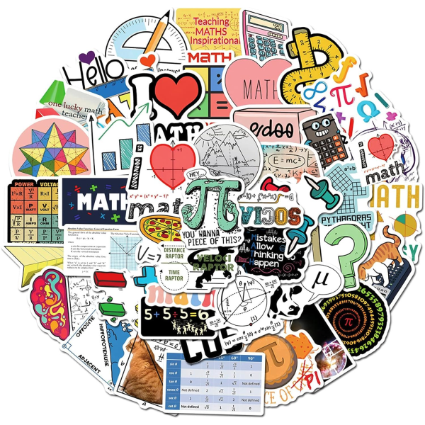 Matematikklistermärken för studenter Roliga mattepresenter för barn, kvinnor och män, matterelaterade klistermärken, roliga matte-nördpresenter, roliga gåvor för matteälskare