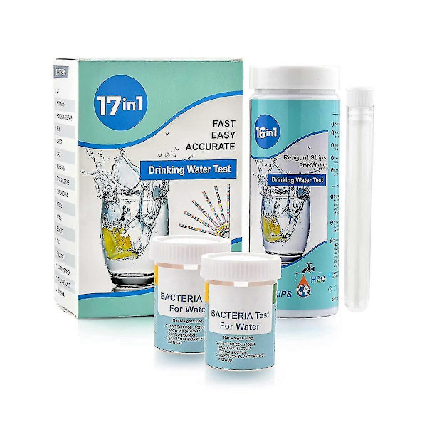 17-in-1 Complete Water Test Kit, 100 Test Strips + 2 Drinking Water Test Kits Easy Testing