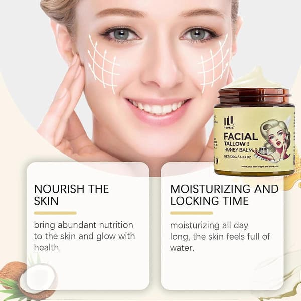 1-3 st Talg Honungsbalsam, Återfuktar Djupt och Skyddar Ansiktets Anti-Aging Hudkräm 2pcs