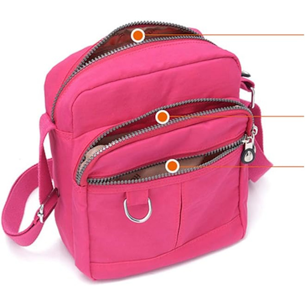Afslappet nylon pung håndtaske crossbody taske vandtæt skuldertaske til kvinder