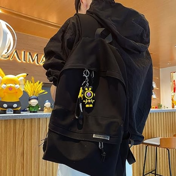 Söpö avaimenperä Kawaii Cartoon Rabbit Avaimenperät Tarvikkeet, Reppu Charms Auton Avaimenperä Pojalle Tytölle Naiset-Musta