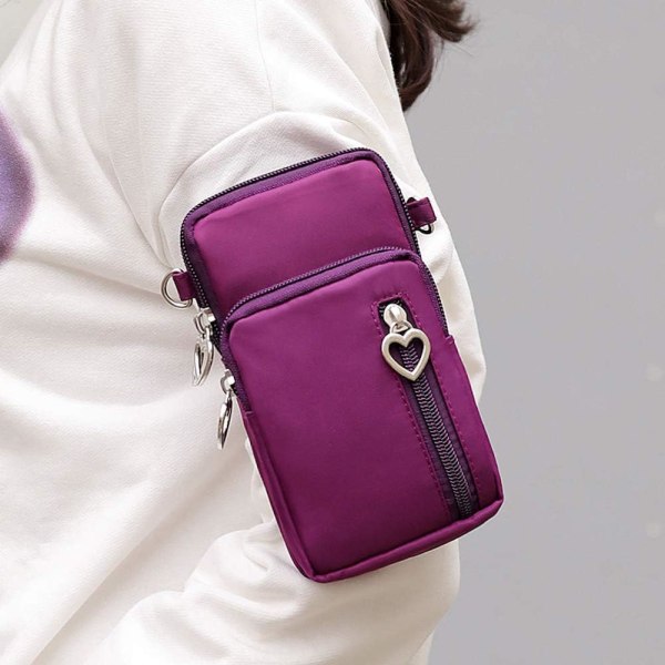 Liten crossbody-lommeboktelefonveske for kvinner Mini skulder crossbody-håndveske lommebok med kredittkortspor stor mobiltelefonlomme