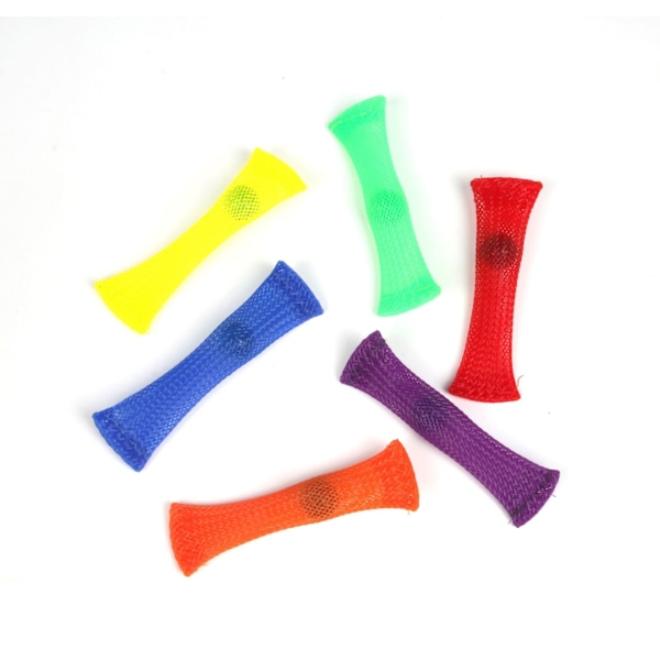 10 stk. vevde nett rør baller fidget leker blue