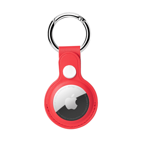 4 st-(röd) Eusty Air Tag-nyckelring för Apple Airtags-hållare, 8-packs skyddande case Tracker, kompatibelt nytt AirTag hundhalsband