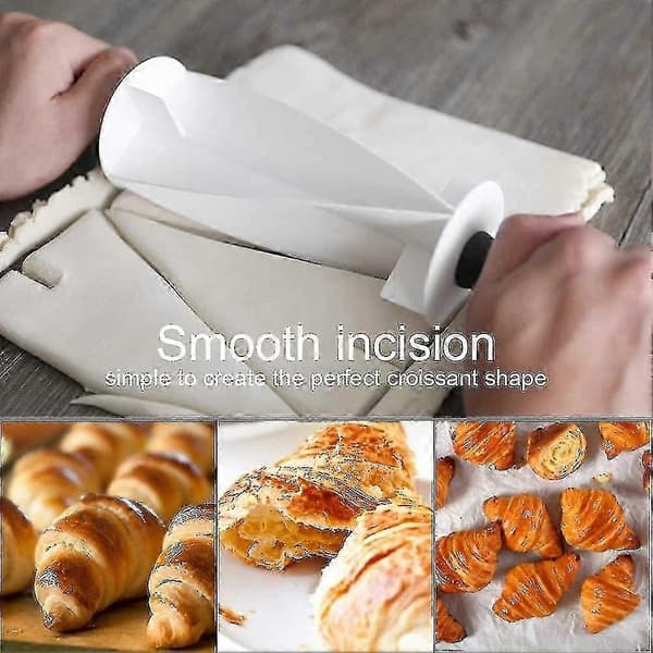 Croissant kjevle, pastakutter deigkutter kjevlekniv for å lage croissanter