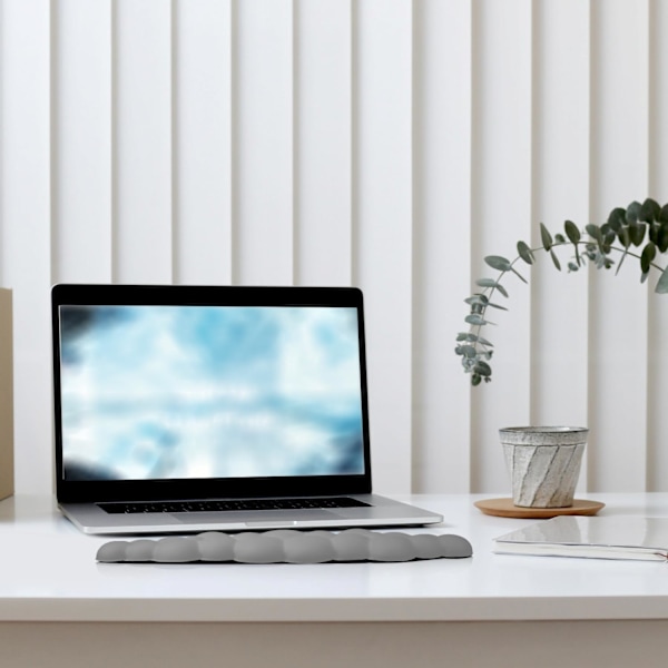 Keyboard Cloud Håndledsstøtte, Blød Behagelig Sød Keyboard Håndledsstøtte Anti-Skrid Sikker Ergonomisk Støtte Cloud Desk Håndledsstøtte Støtte & Hukommelsesskum (Grå)