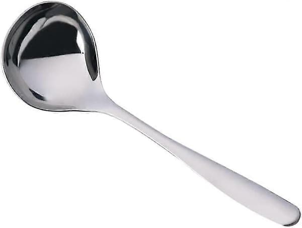 Liten suppeøse i rustfritt stål, dyp skje, serveringsøse for saus, sausøse, suppeøse for servering