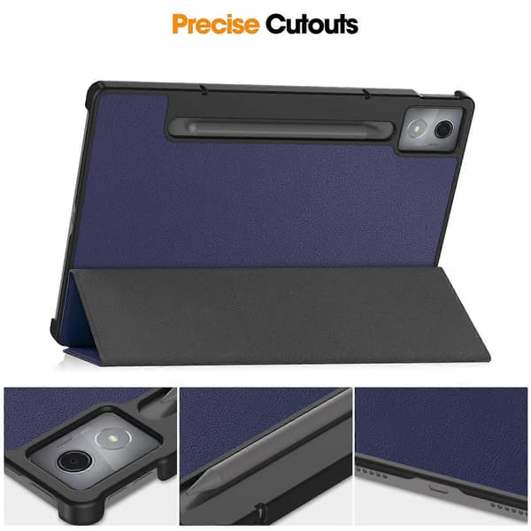 Etui til Lenovo Idea Tab Pro Anti-Drop Læderstativ Tablet Cover - Grå Multicolo Multicolor Dark Blue