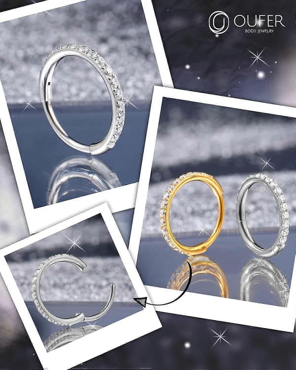 Næseringe Kirurgisk Stål Bruskøreringe Tragus 316L Rustfrit Stål Helix Øreringe Bruskørering Hængslede Segmentringe Hoop