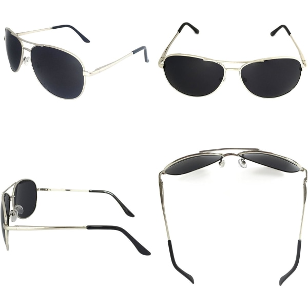 Premium Military Style Classic Aviator Solglasögon, polariserad, 100 % UV-skydd