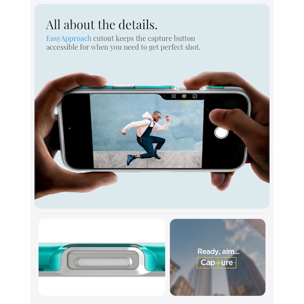 Spigen Fodral för iPhone 16 Pro Max, Classic C1 MagFit Designad för Apple iPhone 16 Pro Max - Bondi Blå Bondi Blue iPhone 16 Pro Max
