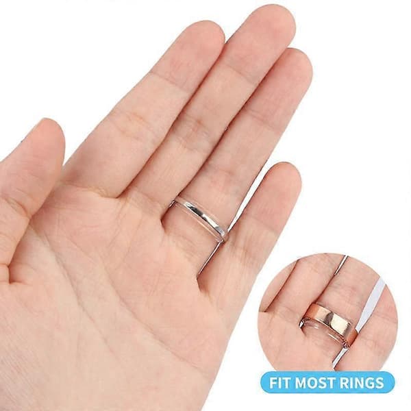 8 Størrelser Usynlig Klar Ringstørrelsesjusterer Forminsker Løs Ring Reduserer Ringmåler