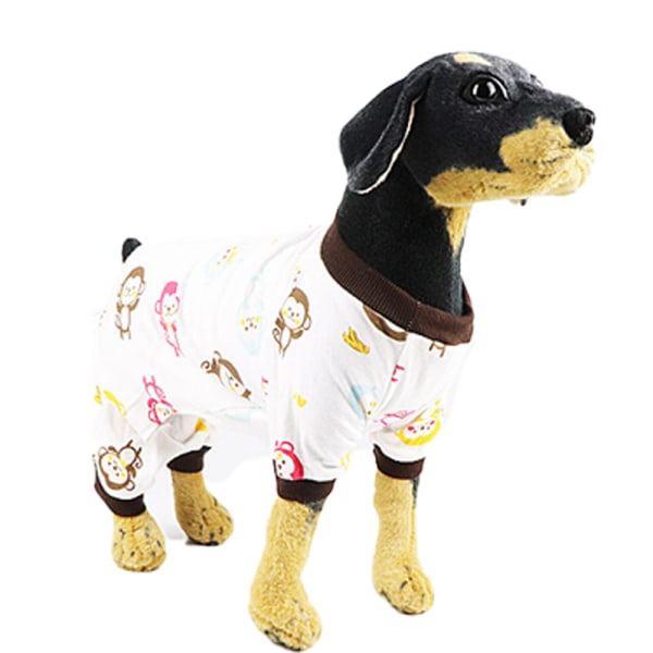 Hundpyjamas för små hundar, Chihuahua pyjamas, söta varma små hundkläder outfit, extra små valppjs-L