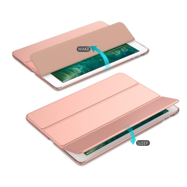 Smart Case kompatibel med iPad Air 3 10.5\", Gjennomsiktig Matt Bakside Magnetisk Etui med Auto Sleep/Wake-rose gull