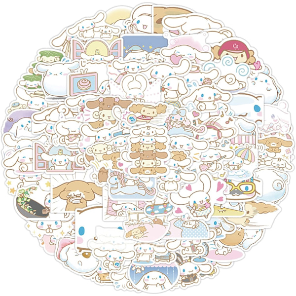 120 kpl söpöjä anime-tarroja, PVC-vedenpitävät aurinkokestävät tarrat puhelimeen, kannettavaan tietokoneeseen, pulloihin, rullalautaan, tietokoneeseen, puhelimeen, anime-tarrapakkaus, lahjat