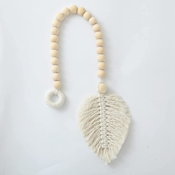 Boho tyg gardinbindningar 2 stycken upphängningar bladhållare macrame nappa konst bohemisk flätad dekor