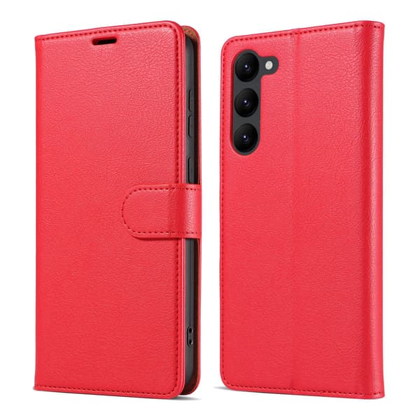 Wallet Case for Samsung Galaxy A17 5G - Magnetic Leather Case, Protective Phone Cover, Durable Red