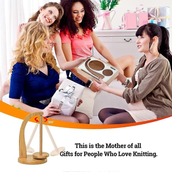 Wooden Yarn Holder with Magnet - Knitting Accessory Organizer Spool Rack B B