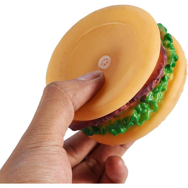 Hunde legetøj formet mad squeaky hvalp hundelegetøj legetøj kreativt kæledyr legetøj hamburger lyd til hunde og kat