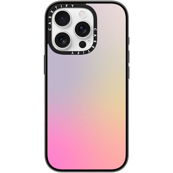 Kompakt iPhone 16 Pro Max Deksel [Lettvekt / 1,2 m 2X Militær Grad Fallbeskyttelse/Slank] - Kirsebær - Klar Svart Pastel Gradient iPhone 16 Pro
