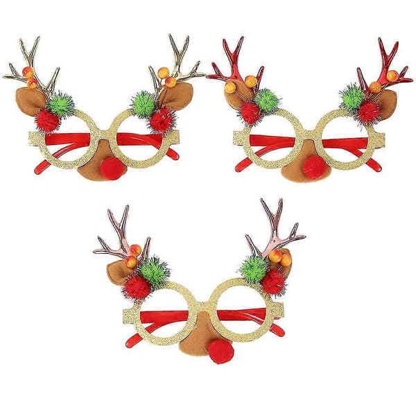 Glasögonbåge med älg-horn för julen, renhorn, glasögonbåge, dekoration för julfest